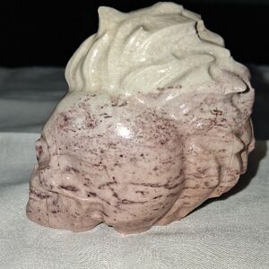 Carved Stone Skull Sculpture